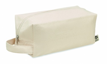 Logo trade promotional item photo of: Canvas cosmetic bag 220 gr/m²