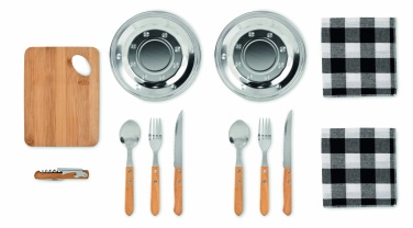 Logo trade business gift photo of: Picnic 2 person set in pouch
