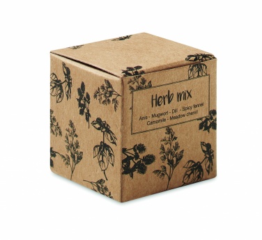 Logo trade promotional giveaway photo of: Herb seed bomb in carton box
