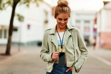 Logotrade promotional gifts photo of: RPET Phone holder lanyard