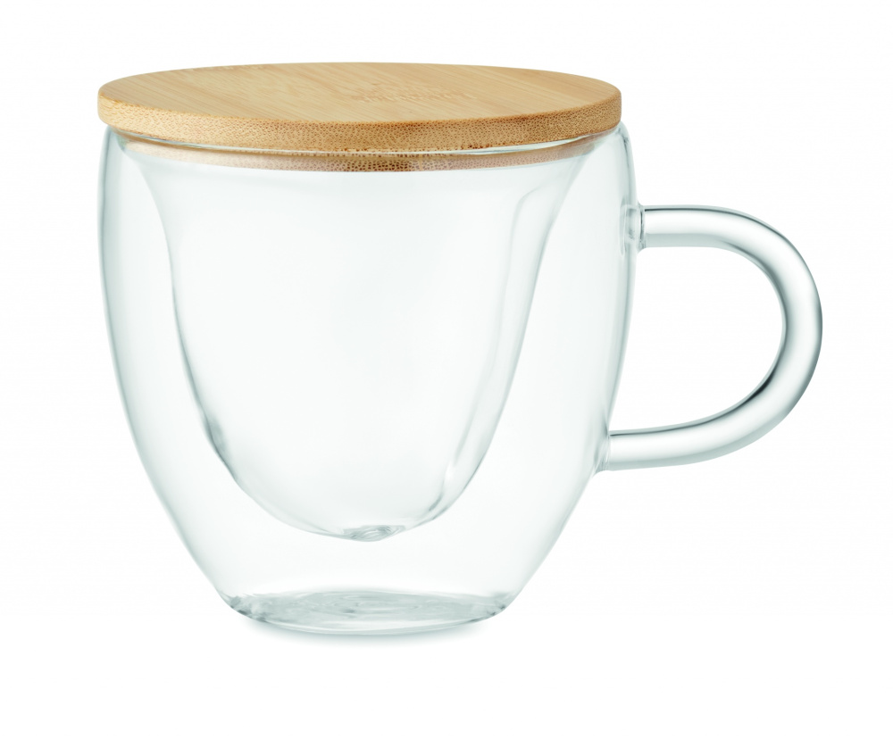 Logo trade promotional merchandise photo of: Double wall borosilicate glass