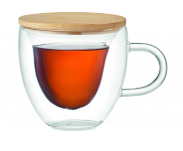 Logo trade business gifts image of: Double wall borosilicate glass