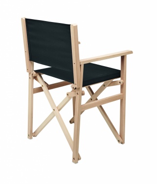 Logo trade promotional giveaways picture of: Foldable wooden beach chair