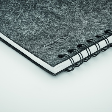 Logo trade promotional items image of: A5 RPET felt cover notebook