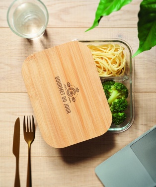Logotrade corporate gift image of: Glass lunch box with bamboo lid
