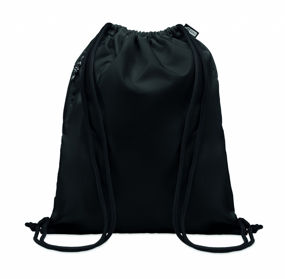 Logo trade promotional products image of: Large drawstring bag 300D RPET