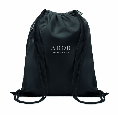Logo trade promotional merchandise picture of: Large drawstring bag 300D RPET