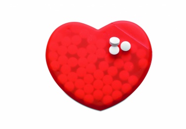 Logo trade advertising products image of: Heart shape peppermint box