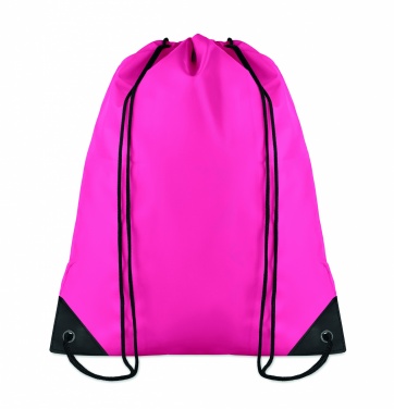 Logo trade business gifts image of: 190T Polyester drawstring bag