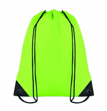 Logo trade promotional products image of: 190T Polyester drawstring bag