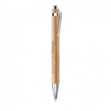 Logo trade advertising product photo of: Bamboo automatic ball pen