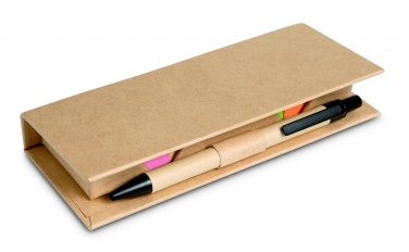 Logotrade promotional gift image of: Sticky memo set recycked w/pen