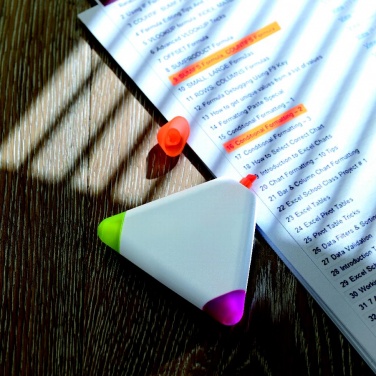 Logo trade promotional giveaways picture of: Triangular highlighter