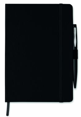 Logo trade promotional products image of: A5 notebook with pen 72 lined