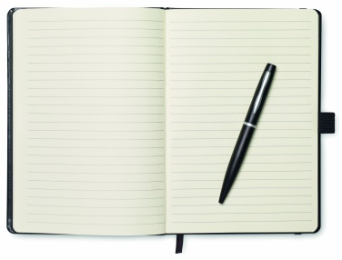 Logotrade promotional product picture of: A5 notebook with pen 72 lined