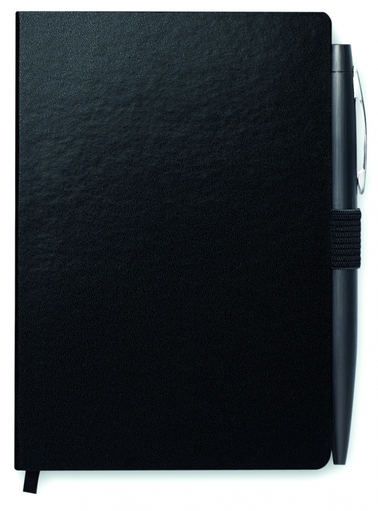 Logo trade advertising products picture of: A6 notebook with pen 72 lined