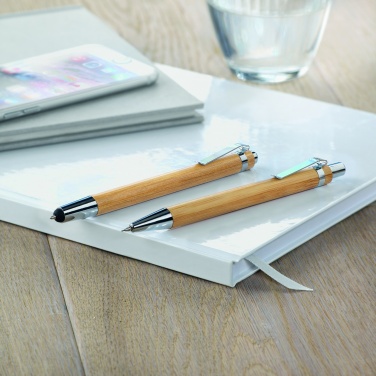 Logotrade promotional gifts photo of: Bamboo pen and pencil set