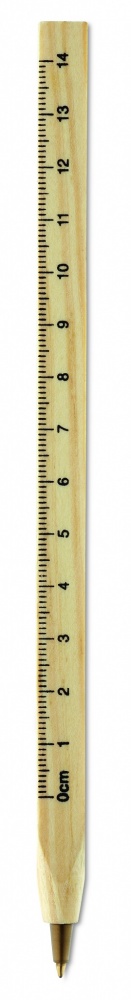 Logotrade promotional product picture of: Wooden ruler pen