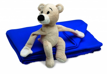 Logo trade promotional item photo of: Fleece blanket with bear