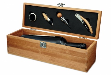 Logotrade promotional giveaways photo of: Wine set in bamboo box