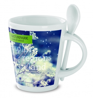 Logo trade promotional gifts picture of: Sublimation mug with spoon