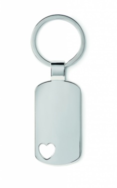 Logo trade promotional giveaways image of: Key ring with heart detail Jūrmala