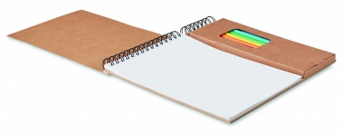 Logotrade advertising products photo of: Colouring set with notepad