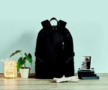 Logo trade promotional giveaways image of: Polyester laptop backpack