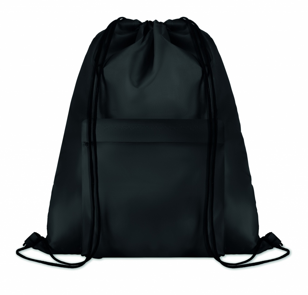 Logo trade promotional gifts image of: 210D Polyester drawstring bag