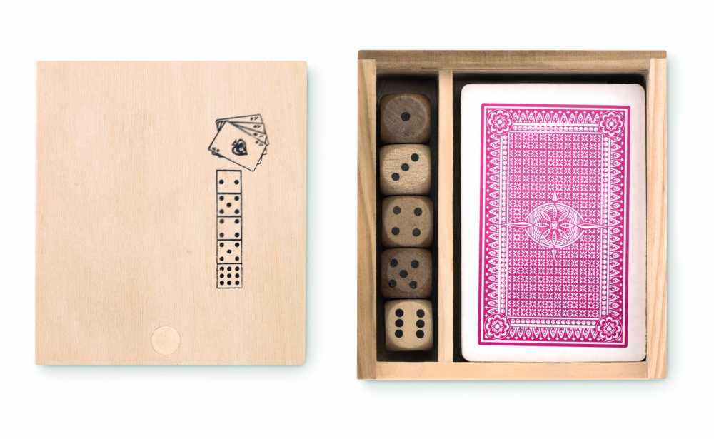 Logo trade promotional products image of: Cards and dices in box