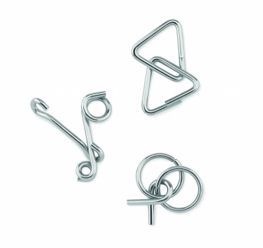 Logotrade business gift image of: Set of 3 metal brain teasers