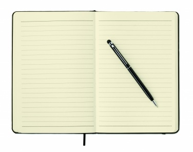 Logotrade promotional giveaway image of: A5 notebook w/stylus 72 lined