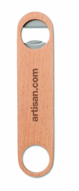 Logo trade promotional items image of: Wooden bottle opener