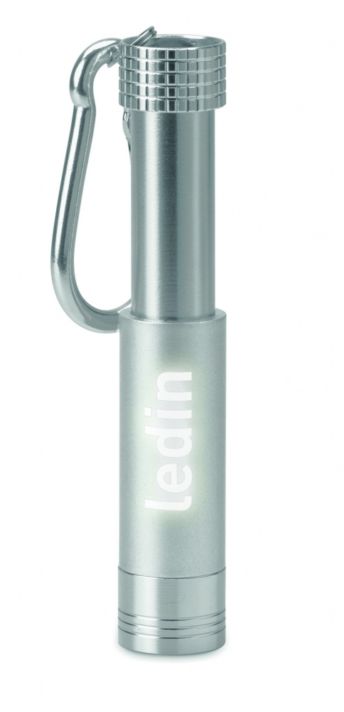 Logo trade business gifts image of: Aluminium/ABS LED key ring Aizkraukle