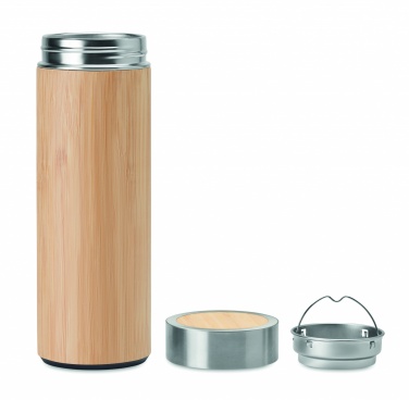 Logotrade advertising product image of: Double wall bamboo flask 400ml
