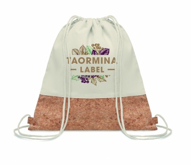 Logo trade promotional giveaway photo of: 160gr/m² cotton drawstring bag
