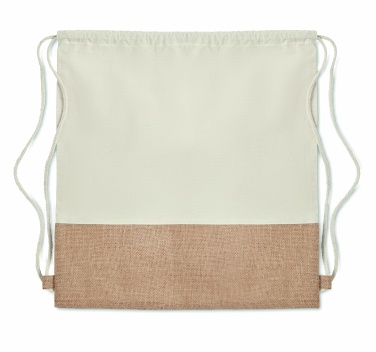 Logo trade promotional giveaways picture of: Drawstring bag w/ jute details