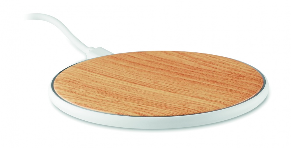 Logo trade promotional gifts picture of: Wireless charger round 5W TISPAD