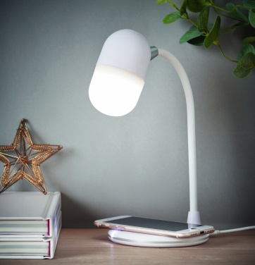 Logo trade advertising product photo of: Wireless charging lamp speaker