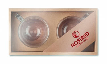 Logo trade promotional items picture of: Set of 2 double wall espresso