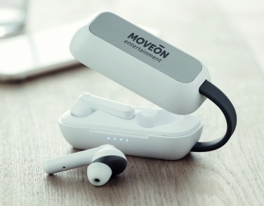 Logo trade promotional giveaways image of: TWS wireless charging earbuds