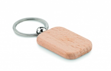 Logo trade promotional items image of: Rectangular wooden key ring Bauska