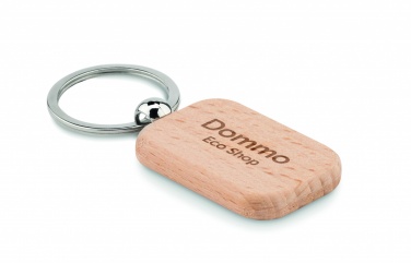 Logotrade promotional giveaway picture of: Rectangular wooden key ring Bauska