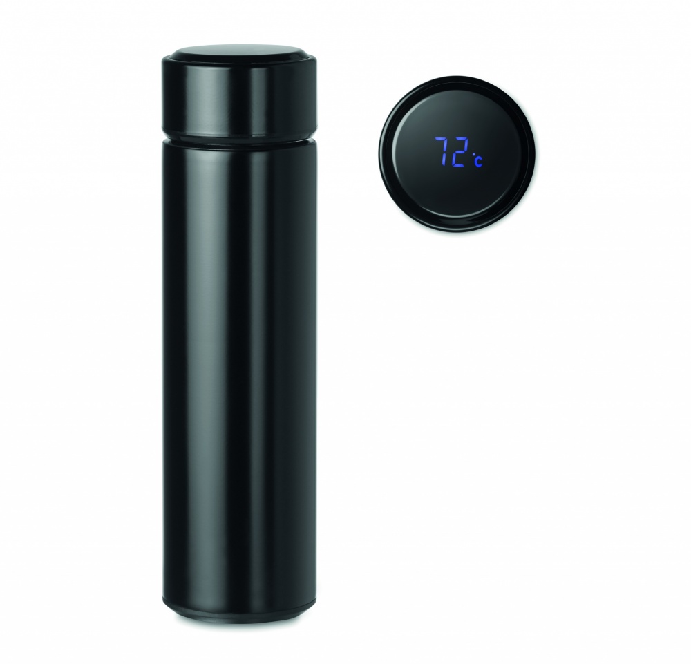 Logo trade advertising product photo of: Bottle with touch thermometer