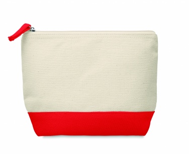 Logo trade promotional products image of: Bicolour cotton cosmetic bag
