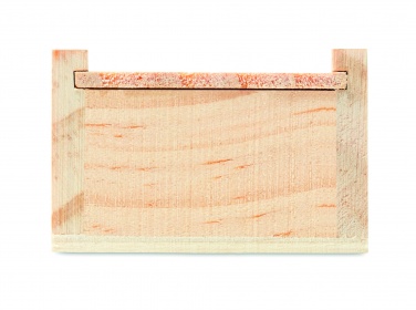 Logo trade corporate gifts image of: Stationery set in wooden box