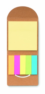 Logotrade promotional giveaway image of: Cork sticky note memo pad