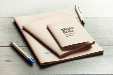 Logo trade promotional giveaways image of: A6 recycled notebook 80 plain