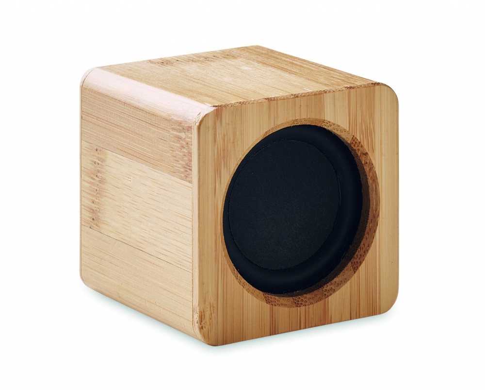 Logo trade advertising products image of: Bamboo wireless speaker