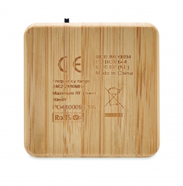 Logo trade promotional merchandise photo of: Bamboo wireless speaker